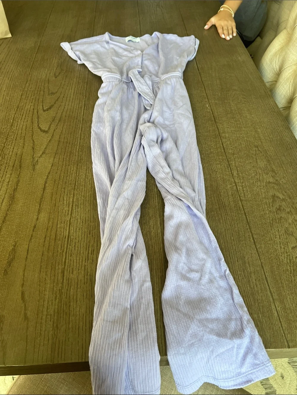 Old Navy Light Lavender Ribbed Kids Jumpsuit